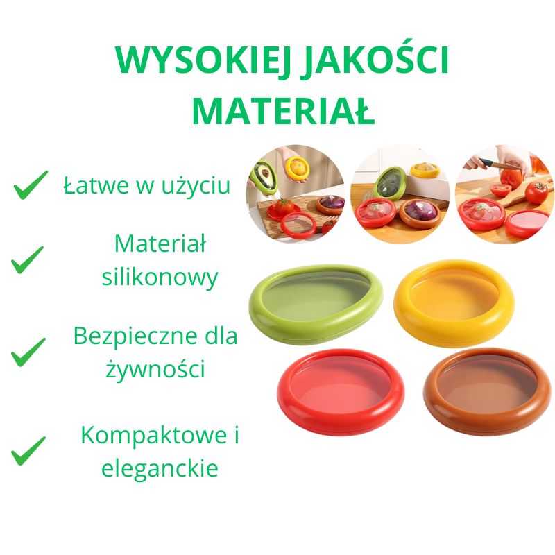 Pokrywki Półowocowe – zestaw 4 szt.